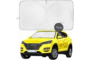 Kinder Fluff Parabrezza Parasole | Copertura Parasole Pieghevole per Parabrezza in Tessuto Oxford e Blocco del 99% dei Raggi UV | Schermo per Finestrini Auto e Accessori Interni Carro L+ (164x92cm)