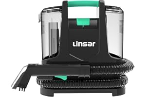 Linsar - Portable Carpet Spot Cleaner - Wash, Scrub & Vacuum - 1L - Wet/Dry Vacuum Cleaner for Stairs, Carpets, Upholstery & more - Dual Tank Technology - 400 Watt
