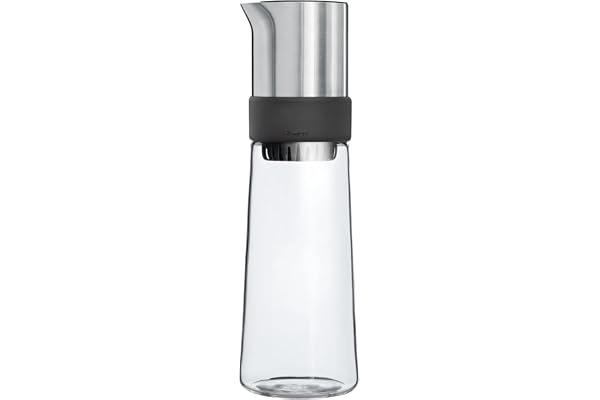 Blomus istee-beredare Tea-Jay 800 ml, rostfritt stål, silver/transparent/svart, 9,2 x 9,2 x 30 cm