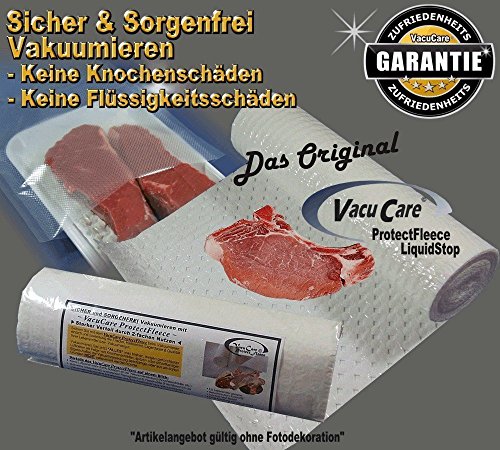 Preisvergleich Produktbild Vakuumbeutel für Lebensmittel Knochenschutz - Flüssigkeitsstop - Liquidstop- Aufbewahrungsbeutel VacuCare Protectfleece La.Va Küche Haushalt Fischen Jagd Sous vide Vakuum Beutel - Made in EU