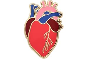 Real Sic Anatomical Heart Pin - Realistic, Scientific Heart Enamel Pin - Lapel Pin for Valentine's Day, Pinning Ceremony on Backpacks, Hats, Bags, Jackets & Tops