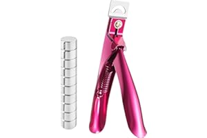 FENGQQKJ Tagliaunghie in gel per unghie, tagliaunghie, tagliaunghie piatte, tagliaunghie finte, con 10 magneti per unghie acriliche