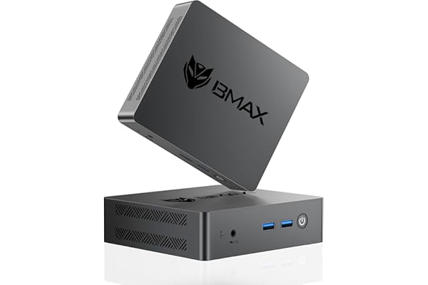 BMAX B3Pro Mini PC, Intel Celeron N4500 (jusqu'à 2,8 GHz), 8 Go RAM DDR4 + 256 Go M.2 SATA/NVMe SSD, Win-11Pro, Micro Ordinateur de Bureau, WiFi 5, BT5.0, Double écran 4K Tour PC pour l'école/Bureau