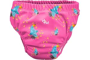 Pss! - Pañal de Agua para Bebé - Modelo Crazy Toucan - Para Bebés de 3 a 8 kg - Talla M - Unisex - Diseño Multicolor - Absorbente y Reutilizable - Impermeable y Cómodo - 1 Unidad