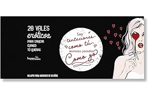 HappyMots - Talonario de Vales Juego Erótico para Parejas | Sorprende en San Valentín con 20 Retos Divertidos y Románticos | Perfecto para Conectar, Reír y Avivar la Chispa del Amor