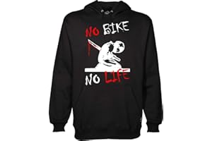 Vestipassioni Felpa Cappuccio No Bike No Life Rider Motociclisti Biker Moto GP