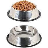 Busstier Stainless Steel Cat and Dog Food Container - Non-Slip Base, Durable Feeding Bowl (18 Cm)