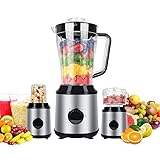 Blenders Mixers Food Processors, 3 in 1 Multi Blender Smoothie Maker 350W Powerful Mixer Blender Chopper Grinder for Smoothie