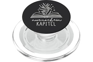Book Lover Gifts by Vine Mercantile Nur Noch Ein Kapitel - Floral Book Lover Reading PopSockets PopGrip für MagSafe iPhone 12, 13, 14 in Clear