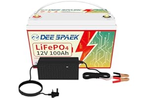 FLLYROWER 12v 100ah Lifepo4 battery with Grade A cells and perfect BMS deep cycle times up to 10000 for trolling motor RV camping solar system Golf Cart home appliances support series and parallel connection