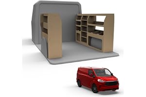 VAN DEMON Van Racking fits Ford Transit Custom (Short (L1) Wheelbase) Plywood Easy Self Assemble Tool Storage Shelving - Fitting Fixtures Included - (Both Sides)