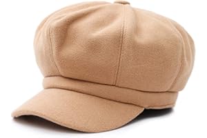 DORRISO Elegante Mujer Gorra Boina Primavera Otoño Invierno Viajar Vacaciones Compras Ocio Beret Gorra de Boina Ajustable 54-60CM Cómodo Mujer Sombrero Octogonal