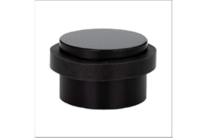 EVI HERRAJES Ogranicznik drzwi ze stali nierdzewnej, czarne epoksydowe, 35x19mm, klej, I-140-NG