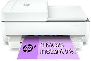 HP Envy 6420e Imprimante tout en un - Jet d'encre couleur – 3 mois d'Instant Ink inclus avec HP+ (Photocopie, Scan, Recto/Verso, Wifi, Chargeur automatique de documents)