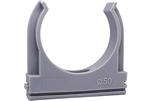 SKIR'CO - Abrazaderas de plástico (50 mm, 8 unidades), color gris