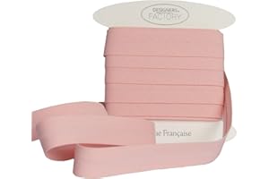 DESIGNERS-FACTORY Nastro in sbieco di cotone per bordare cucito - vari colori disponibili - Nastri per raffinate rifiniture in cotone piegato – Nastro Sbieco cotone bordino per tessuti (Di 5 metri, Rosa chiaro)