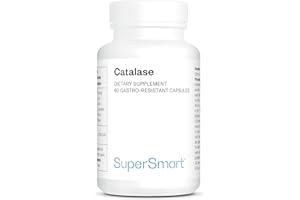 SUPERSMART Catalase - Anti-Cheveux Blanc - Blanchiment Prématuré Cheveux et Poils - Anti-Âge - Limite les Cheveux Blancs - Restauration Couleur Naturelle - Vegan - Sans Gluten - 60 gélules - Sans OGM