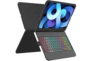 MMK Custodia con Tastiera per iPad 10 Generazione 10.9 2022, Touchpad Intelligente & 360°Touchpad Flip & 7 Colori di Retroilluminazione, Custodia Tastiera con Supporto Pencil per iPad 10th Gen