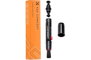 K&F CONCEPT Penna per la Pulizia delle Lenti, Punta in Carbonio Bifacciale, per Fotocamere DSLR, Lenti, Filtri, Telescopio, Smartphone