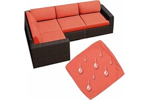 UWOBTN Replacement Outdoor Cushion Covers Waterproof, 50x50 60x60 Garden Sofa Seat Cushion Slipcover With Zipper, Removable Patio Cushion Covers For Indoor Outdoor Rattan Furnitur(Color 11,33x65x10cm)