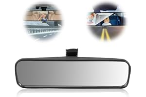 WODHMIEY innenrückspiegel, 814842, verstellbarer, Abnehmbarer, drehbarer, blendfreier Innenrückspiegel, geeignet für Peugeots 106/205/206/306/309/405/505, Citroens C1/AX/BX/ZX,