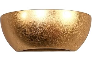 ‎LINDBY Lindby Wandleuchte, Wandlampe Innen Kolja (Modern) in Gold/Messing aus Gips/Ton (1 flammig E14) - Wandfluter Wandstrahler Wandbeleuchtung Schlafzimmer Wohnzimmer Wohnzimmerleuchte