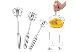 MEISHANG 3 PCS Halbautomatischer Schneebesen,Küchen Schneebesen,Ballonschneebesen,Schneebesen Rührbesen Für Mischen,Mini-Schneebesen,Fackelmann Schneebesen,Edelstahl Schneebesen,Schneebesen Set