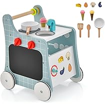 Girello Montessori In Legno COSTWAY - Con Labirinto E Xilofono, Per Bambini 12+ Mesi - Foto 12