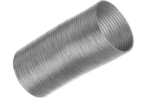 Ø 150mm Conduit d'air Flexible pour Hotte de Cuisine, Climatiseur, Hotte Aspirante, Sèche-linge - 1.5m Tuyau d'évacuation Semi-rigide - Conduit de Ventilation - Aluminium