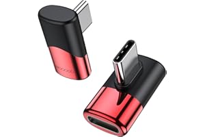 MOGOOD Adapter USB-C kąt 90 stopni (2 opakowanie), USB C 90 stopni adapter kątowy typu C Adapter do przesyłania danych kompatybilny z MacBookiem Pro, iPad Pro, Telefony, Nintendo