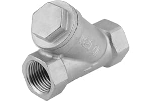 HILITAND Filtro De Agua Y Gas Acero Inoxidable 1/2 Pulgada Rosca PT DN15 (1/2 Pulgada) Para Instalaciones Industriales Y Domésticas