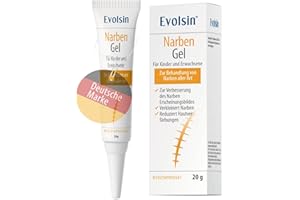 ‎EVOLSIN Evolsin® Narbengel für Kinder & Erwachsene – Narbensalbe reduziert die Sichtbarkeit von Narben und verringert Gewebespannung & Juckreiz – Narbencreme für Narben aller Art (20 g)