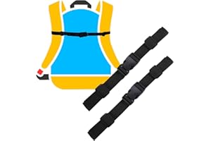 FUKPO 2 Pièces Sangle Sac a Dos, Réglable Sangle Poitrine Noir Sangle Sac à Dos en Nylon, Boucle Sac a Dos pour Randonnée Jogging Course