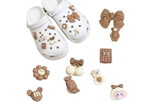 JOOTUEPO 9 PCS Charms mignons pour chaussures, décorations pour sabots en Croc Charms, charme imperméable/accessoires légers, cadeaux décoratifs en PVC de dessin animé pour garçons et filles