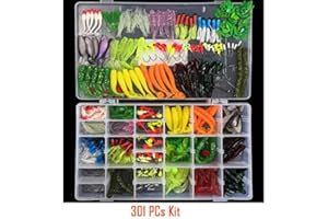 RoseFlower Esche da Pesca Kit Artificiale Pesca Richiamo Set confezione Scatola per Esche Crankbaits Spinnerbaits plastica Vermi Minnow Popper Pencil Metallo Duro Esche morbide Esche da Pesca Esche ami da Pesca