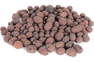 LIZEALUCKY Ciottoli di Argilla da 4 Mm-15 Mm, Marrone, 100 G - Per Drenaggio, Decorazione, Acquaponica, Coltura Idroponica E Pittura da Giardinaggio