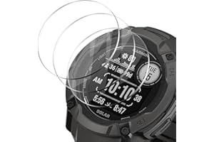 Zerrshoo Vetro Temperato per Garmin Instinct 2X/ 2X Solar Pellicola Protettiva,9H Anti Graffio/HD Vetro per Garmin Instinct 2X/ 2X Solar Vetro Temperato 3 Pezzi Pellicola Protettiva