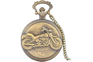 Vonavira Vintage Pocket Watch for Men Quartz FOB Pocket Watch with Chain Classic Design for Gifts Birthday Christmas Valentines Gift Box and Card Ideal for Groomsmen Best Man Fathers Day Graduation