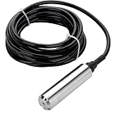 Liquid Level Sensor 24V DC 4-20mA, Transmitter for Water 0-5m Depth, Industrial Liquid Inlet