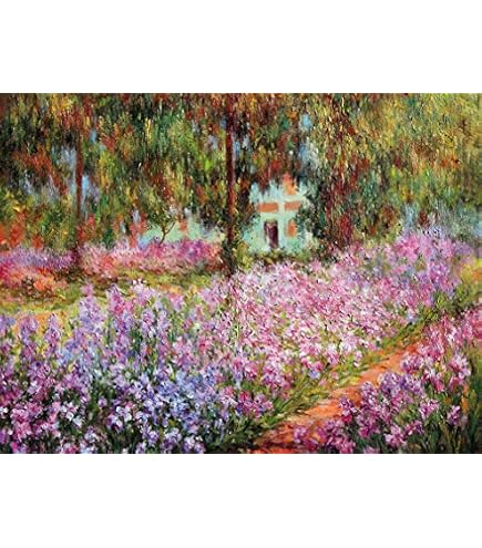 1art1 Claude Monet Poster „Eine Allee In Giverny“ – Leinwandbild 80x60 Cm, Auf Keilrahmen, Made In Germany