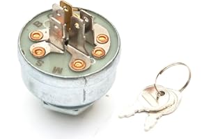 NO NONSENSE PRODUCTS Ignition Starter Switch With Keys 5 Spade Terminal Compatible Replacement For MTD 725-0267A Ride On Lawn Mower Lawnmower Tractor