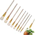 BESTonZON 8 PCS Pollinator Brushes, Wooden Succulent Plants Vegetable Pollination, Vegetable Pollinator Brushes, Fruits Pollinator Brush Outdoor Garden Fruit Pollinator Tools Pollination Brush