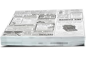 Hostelnovo - Mantelín periódico - 250 Unidades - Diseño Times - Moda Vintage para tu Mesa - Dimensiones: 31 x 43 cm