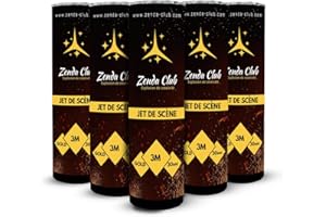 Zenda Club® Getti di scena 3 metri 30 secondi - Senza trigger - Effetti luminosi spettacolari - Venduti in confezione da 5 - Animazione luminosa professionale (K1 / Cat.1)