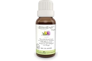 BITTERKRAFT Original in 5 Größen | BIO | Bitterstoffe Tropfen nach Hildegard von Bingen | perfekt für unterwegs | Ausgewogene Kräuter VOR den Mahlzeiten | 20ml | Bittertropfen | für Naschkatzen
