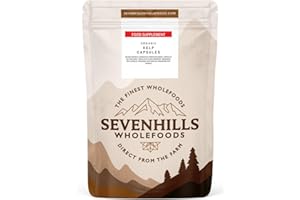 Sevenhills Wholefoods Organic Kelp Seaweed Capsules, Natural Iodine Source, UK Wild Harvested,120 Capsules, Vegan