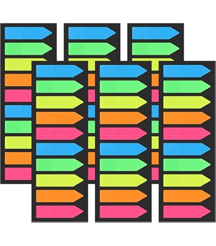 KICNIC File Index Tabs 1 Inch Sticky Flags 960 Pcs, Colored Page Markers Self Adhesive, Repositionable Note Tabs For Documents, Books, Paper, Notebooks, Filing And Folders [24 Sets, 10 Colors - View #7