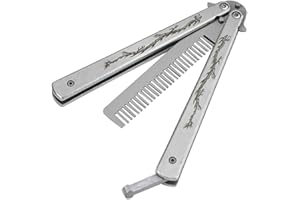 Funtuan Dragon Totem Acier inoxydable Practise couteau papillon d'entraînement et peigne couteau d'entraînement