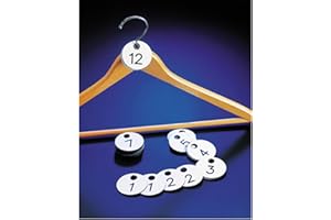 GARCÍA DE POU Numeri Guardaroba Doppi 1-100 Ø 4,5 Cm Bianco Pvc - 1 Unità