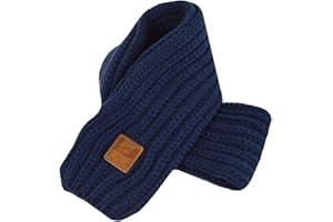 LA HUATE Kids Scarves Autumn Winter Wool Knit Scarf Warm Solid Color Neckerchiefs Collar Neck Warmer